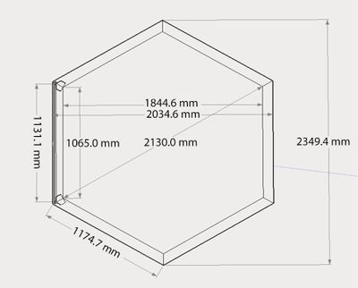 Habillage en bois hexagonal pour spas et piscines gonflables 184 x 184 x 71 cm 3,40 m², Livraison à domicile incluse - HABRITA