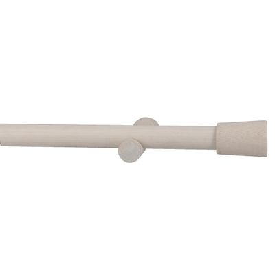 Kit de tringle à rideaux en bois 2 m diam 28 mm Finition Bois - MOBOIS