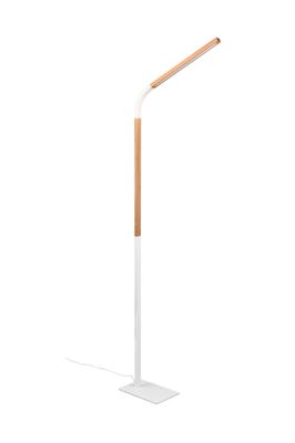 Lampadaire LED Norris blanc et bois 1400 lumens blanc chaud - TRIO