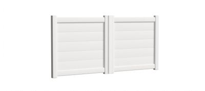 Portail battant aluminium ENZO l.3,50 x H.1,75 m blanc - PREFALU