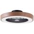 Ventilateur de plafond silencieux LED multicolore + télécommande Bois/noir Ø49cm - Slimline BRILLIANT