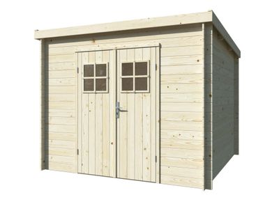 Abri de jardin en bois naturel Zoé 3 - 7 m² hors-tout - Livraison à domicile incluse - WHITE WOOD