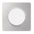 Plaque de finition 1 poste aluminium brossé/ blanc - Odace 2011 Touch SCHNEIDER ELECTRIC