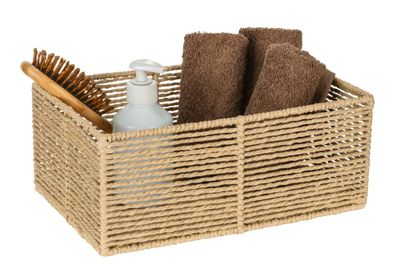 Corbeille de salle de bains beige Meria M - WENKO