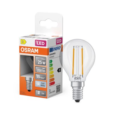 Ampoule LED E14 à filament 2.5 W = 250 lumens blanc neutre OSRAM