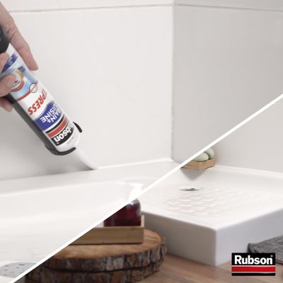 Mastic Silicone Cuisine & Bain Séchage rapide blanc 280 ml RUBSON