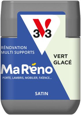 Peinture de rénovation multi- V33supports MaRéno vert glacé finition satinée 75 mL - V33