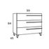 Meuble de salle de bains Cies 3 tiroirs L100 x H84 x P45 cm panneau de particules blanc