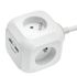 Multiprise cube 4 prises + 2 USB-A blanc - DEBFLEX