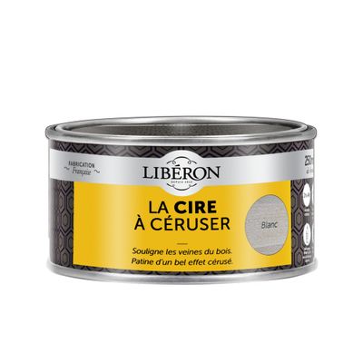 Cire à céruser blanche pour meuble en bois 250 mL - LIBERON
