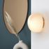 Applique murale G9 3W globe Laiton et opale - Iria COREP