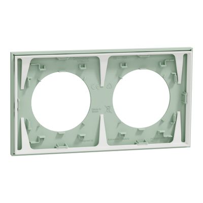 Plaque de finition 2 postes Odace 2025 vert jade - SCHNEIDER ELECTRIC