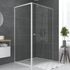 Paroi de douche latérale fixe 90x185 cm profilé blanc verre transparent 5 mm Spot - AURLANE