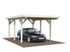 Carport toit plat en bois Karl - 1 voiture - 18,4 m² hors-tout - Livraison à domicile incluse - PALMAKO