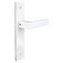 Poignées de porte sur plaques sans trou Loft blanc mat ALPERTEC