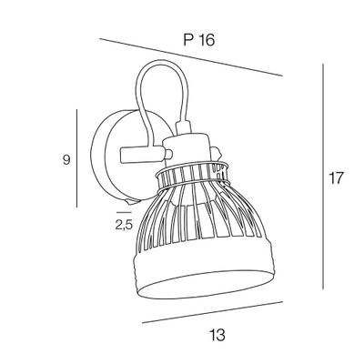 Spot E27 Brooks noir et corde 15W - COREP