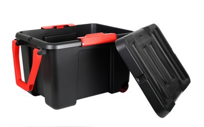 Malle de stockage en plastique avec couvercle et poignée 120 L EDA