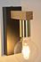 Applique E27 Lore noir, bois et laiton 15W - COREP