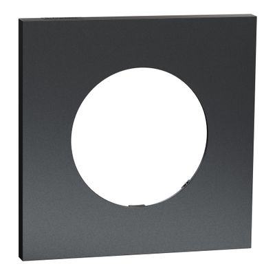 Plaque de finition 1 poste Odace 2025 Métal effet perle noire / noir - SCHNEIDER ELECTRIC