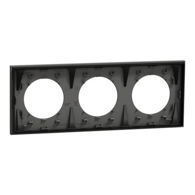 Plaque de finition 3 postes Odace 2025 gris basalte - SCHNEIDER ELECTRIC