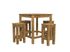 Table mange debout carré Aron en bois 90x90x107 cm WHITE WOOD