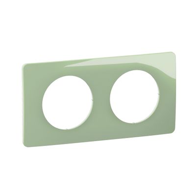 Plaque de finition 2 postes Vert céladon - Céliane LEGRAND