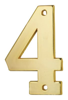 Chiffre 4 à visser hauteur 51 mm laiton THIRARD