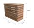Habillage pour groupe de climatisation extérieur et pompe à chaleur en bois 132 x 58 x 98 cm, Livraison à domicile incluse - HABRITA