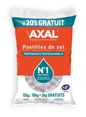 Sel pour adoucisseur d'eau 10 k g+ 20%  AXAL