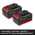 Batteries 18 V 4,0 Ah Power X-Change par 2 EINHELL