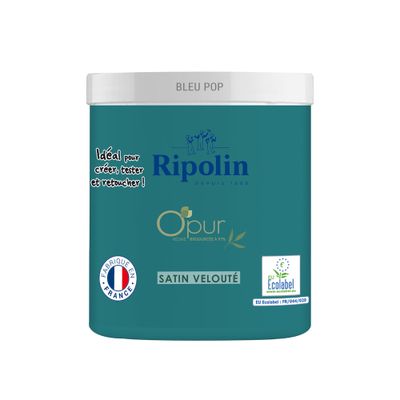 Peinture O'PUR Bleu Pop 75 mL - RIPOLIN