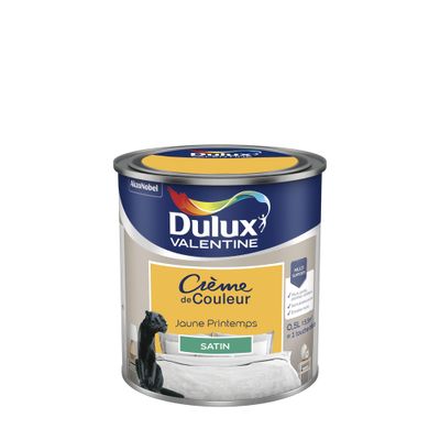 Peinture crème de couleur Jaune Printemps Satin 0.5 L - DULUX VALENTINE