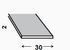Profilé plat aluminium brut 30 x 2 mm 2,50 m CQFD