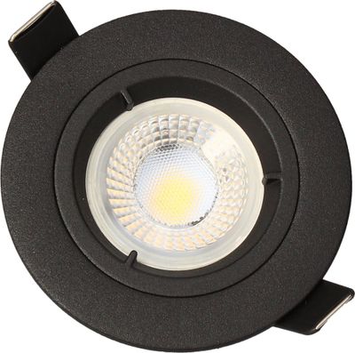 Spots LED encastrables GU10 lumière blanc chaud Noir par 3 - Saphyr ARLUX