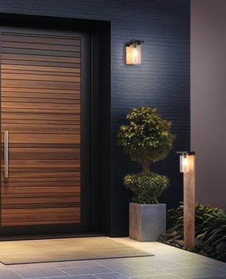 Applique extérieur E27 détecteur crépusculaire Ardila bois IP44 40W - TRIO