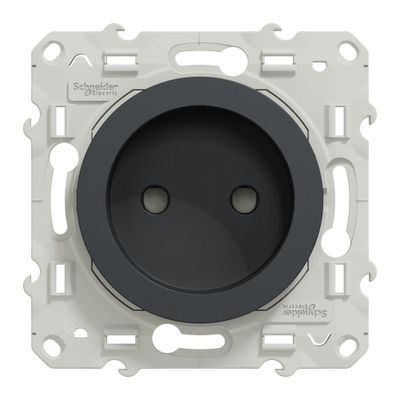 Prise électrique sans terre anthracite - Odace 2011 SCHNEIDER ELECTRIC