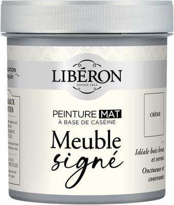 Peinture meuble bois à la caséine mat crème 0,5 L - LIBERON