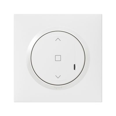 Commande volet roulant connectée sans fil + plaque Blanc - Dooxie with Netatmo LEGRAND