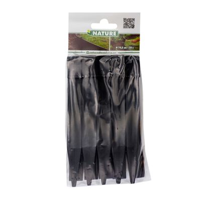 Ancres noir pour bordure flexible H 19,5cm - sachet de 10 pièces OUTSIDE LIVING