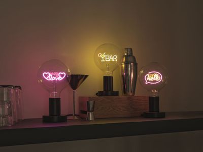 Lampe à poser avec ampoule à message néon E27 Bar 1,2W - OSRAM
