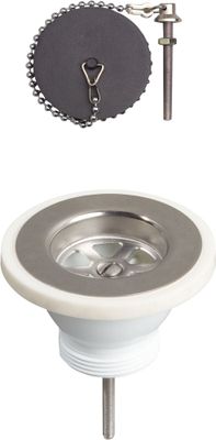 Bonde à bouchon Ø60 mm pour évier 1 bac - WIRQUIN