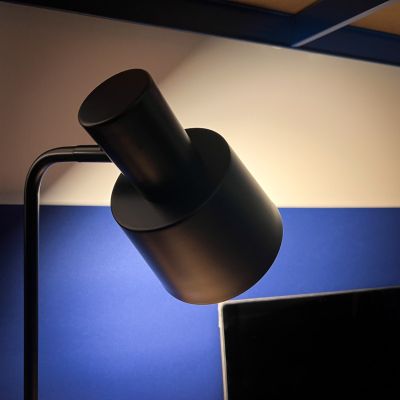 Lampe à poser BARRY en métal noir E14 15W - XANLITE