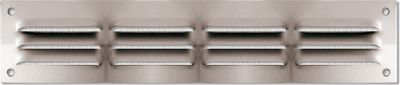 Grille d'aération rectangulaire à persiennes en aluminium anodisé avec moustiquaire 240 mm x 50 mm AUTOGYRE