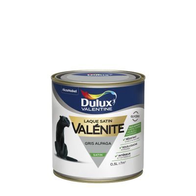 Peinture Laque Valénite Gris Alpaga satin 500 ml - DULUX VALENTINE