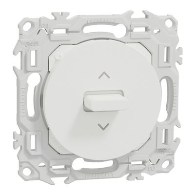 Interrupteur ou poussoir volet roulant  3 positions à levier Odace 2025 blanc - SCHNEIDER ELECTRIC
