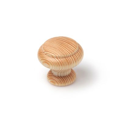 Bouton de meuble rond bois pin verni diamètre 35 mm REI