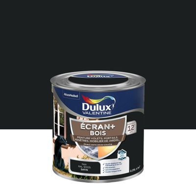 Peinture Ecran+ Bois  Satin Noir 250 mL - DULUX VALENTINE