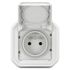 Prise 2 pôles + terre encastrable Plexo blanc IP55 - LEGRAND