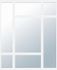 Verrière Orsay Profil Blanc Vitrage Verre Clair L. 865 mm x H. 1125mm YKARIO
