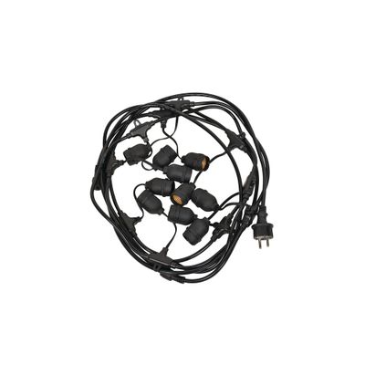 Guirlande lumineuse extérieur E27 10m sans ampoule noir IP44 10x15W - COREP